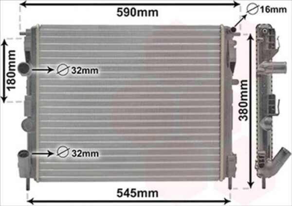 7700430784 radiador com ar condicionado renault clio kangoo