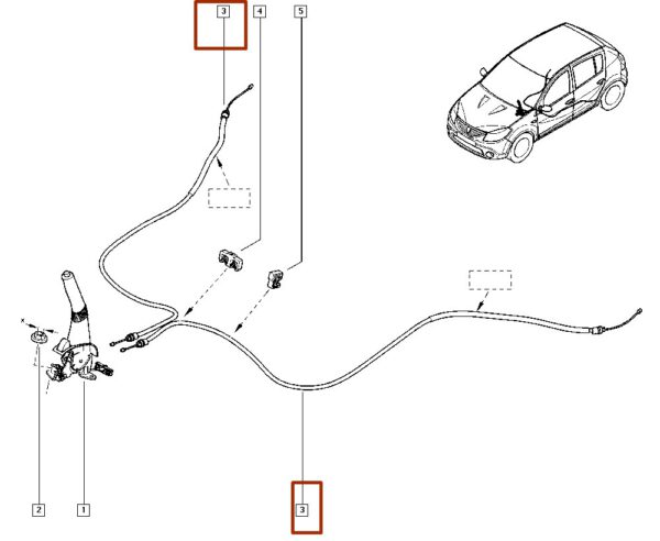 8200215962 cabo freio de mão renault logan sandero