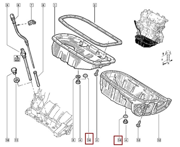 arruela vedação do bujão carter renault kangoo 110265505r