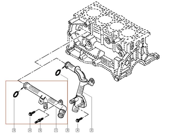 8200134513 tubo de refrigeração agua do motor renault symbol b