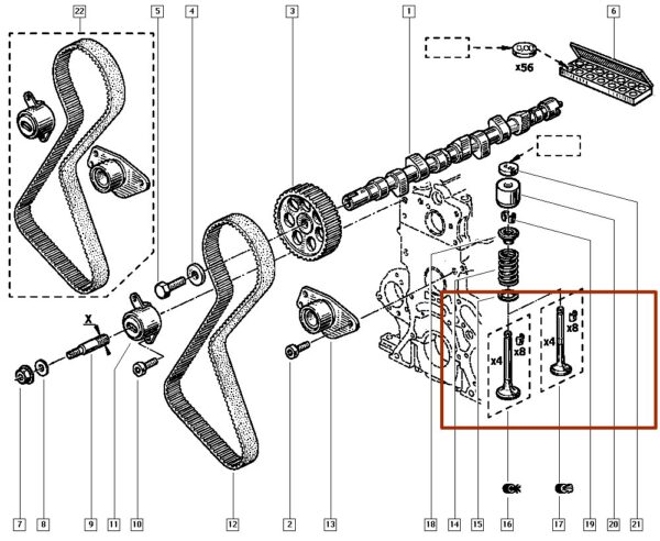 valvula de escape renault master laguna 7701468961 catcar