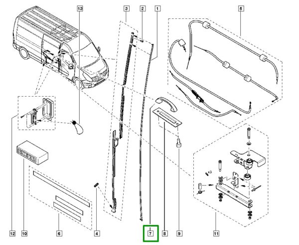 alça de apoio do teto renault master 769427179r