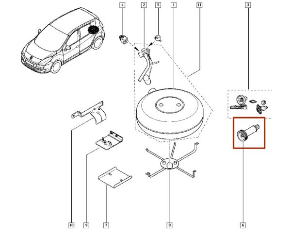 169957110r adaptador reabastecimento renault logan sandero.catcar