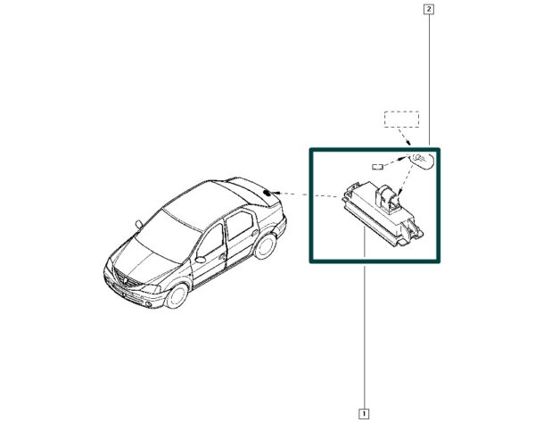 7700433414 lanterna placa renault logan sandero