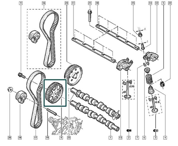 8200291362 polia do comando renault clio