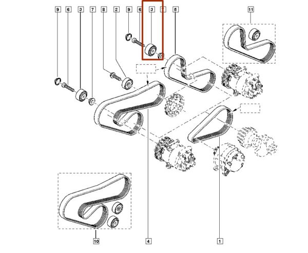 8200875156 polia tensora correia ar condicionado renault clio kangoo catcar