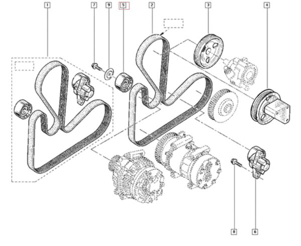 polia tensionador correia dentada renault clio 8671019927