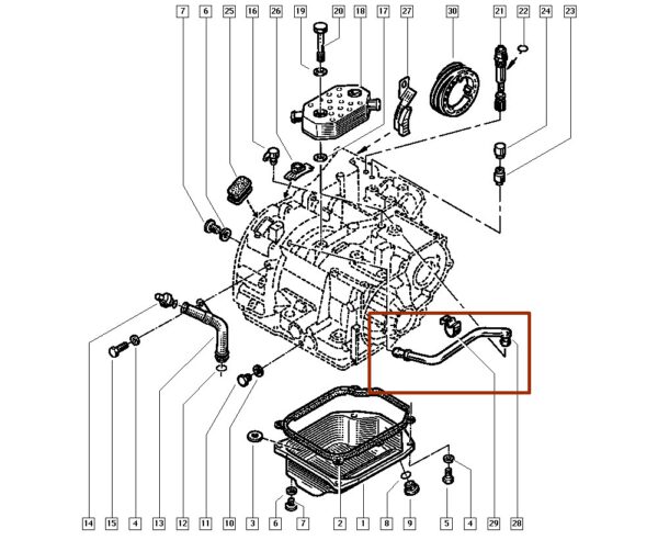 7700874110 tubo do oleo da transmissão automatica renault laguna