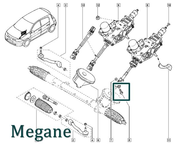 7703602177 parafuso renaut megane