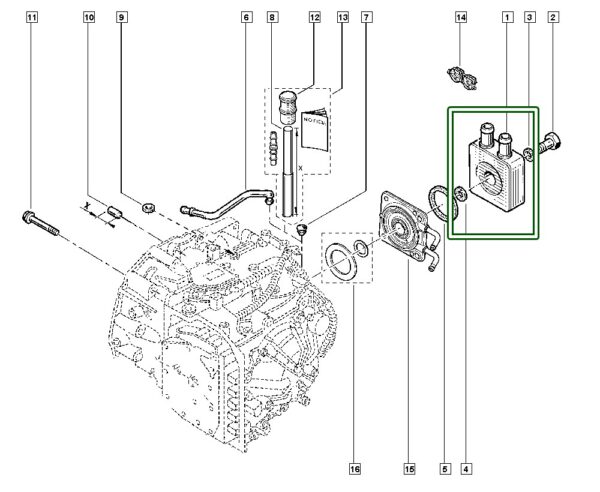 7701044613 anel vedação rediador de oleo cambio renault clio