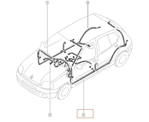 chicote elétrico painel renault clio 7701049849