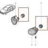 tampa do farol de milha renault kangoo 7701041555