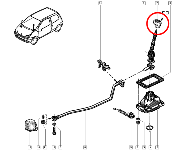 7700822388 bola do cambio renault twingo