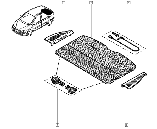 7700836249 suporte do bagagito renault scenic