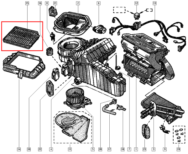 7711228920 filtro ar condicionado renault laguna