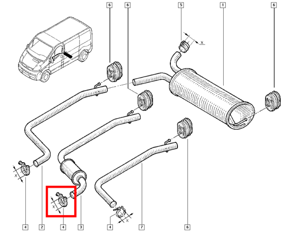 8200157363 abraçadeira escapamento renault scenic
