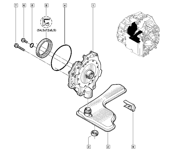 8201219252 filtro de oleo cambio automatico renault duster megane sandero