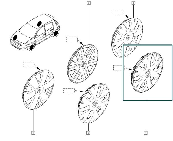 calota renault megane ii 8200422604