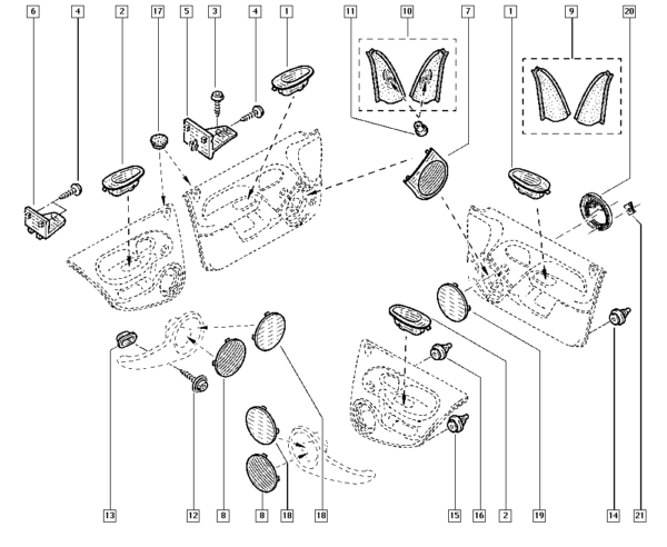 moldura interna plastica da porta renault clio ii 7701209145 catcar