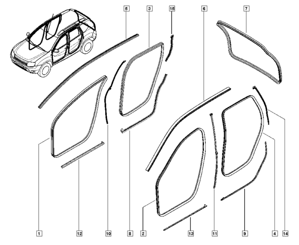 vedaÃ§Ã£o porta malas renault duster 908300023r catcar