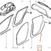 vedação da porta traseira esquerda renault megane ii – 8200511414