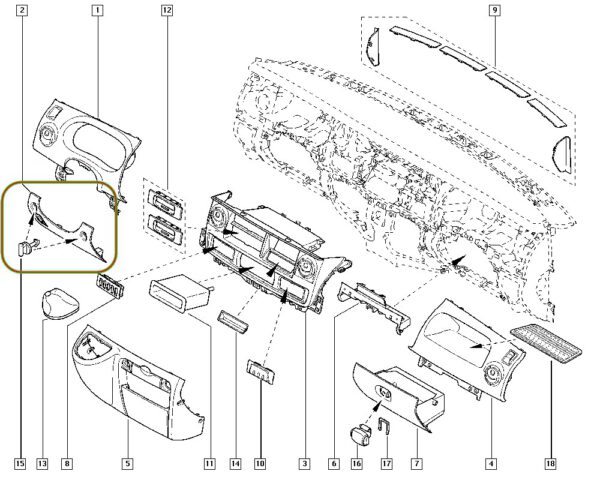 8200188563 tampa caixa de fusivel renault master