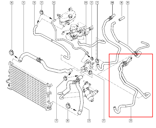 8200419489 mangueria do ar quente renault master 2.5 16v 12 13