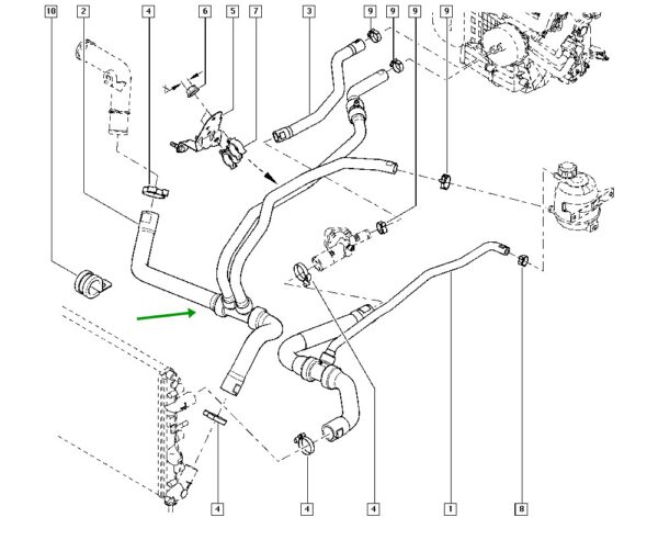 8200635622 mangueira radiador inferior renault logan sandero
