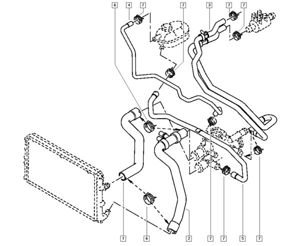 mangueira superior radiador renault master ii 8200243677 catcar