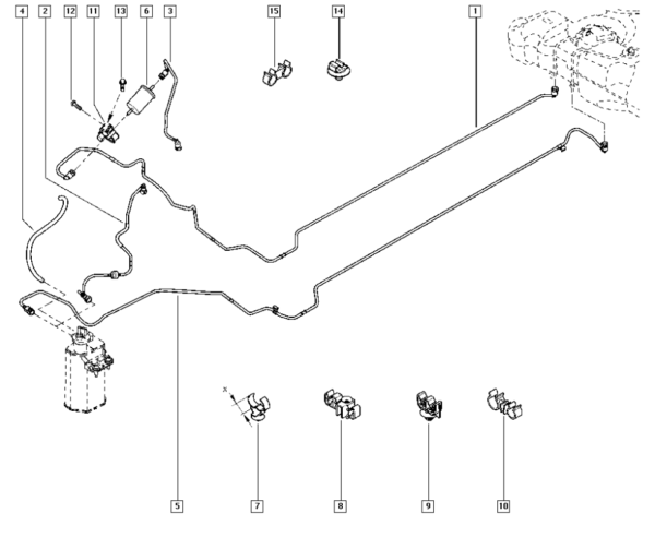 tubo alimentação combustivel renault duster 175061728r catcar