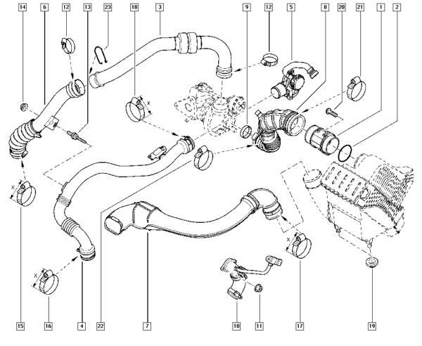 abraÃ§adeira linha renault 7703083432 catcar