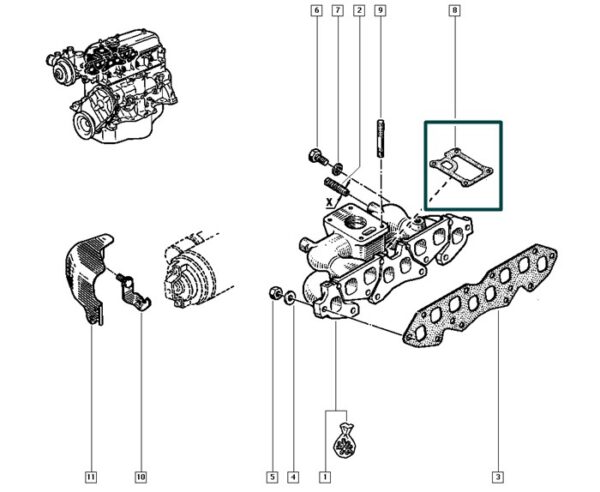 7700272725 junta coletor de admissão renault r19