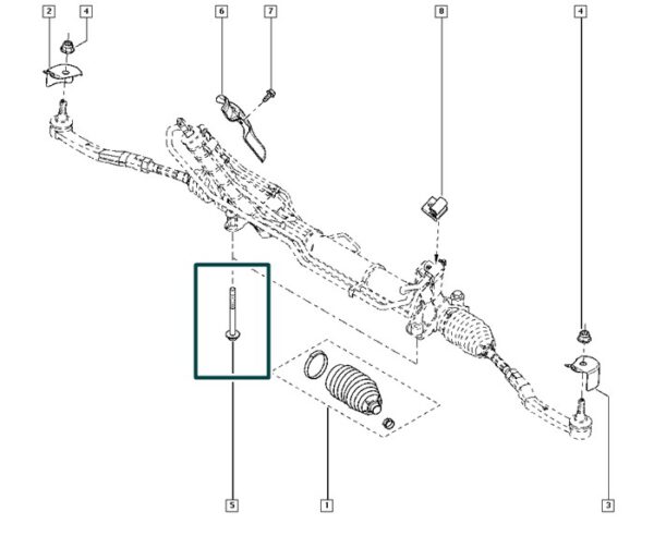 7703101627 parafuso caixa de direção renault master