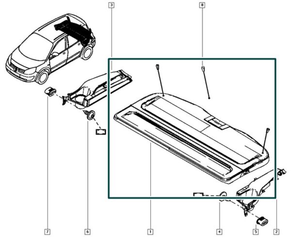 8200233019 bagagito renault scenic original