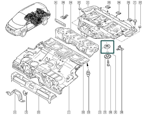 8200317791 parafuso estepe renault megane scenic