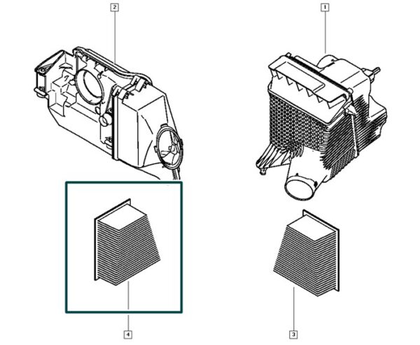 8200371661 filtro de ar renault meganer