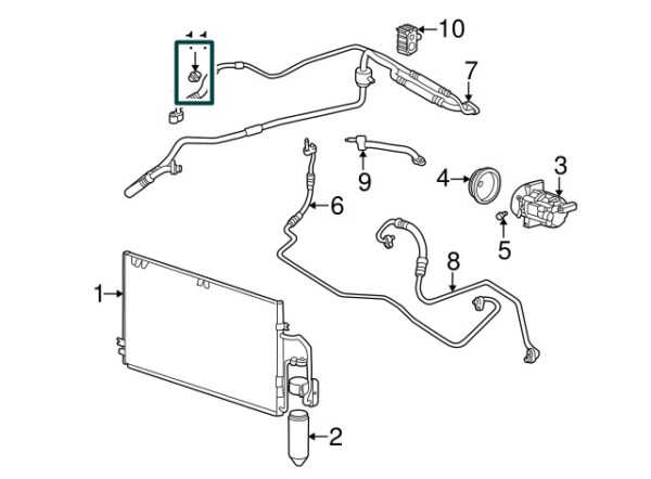 13587668 pressostato ar condicionado gm camaro spin sonic cruze onix cobalt silverado