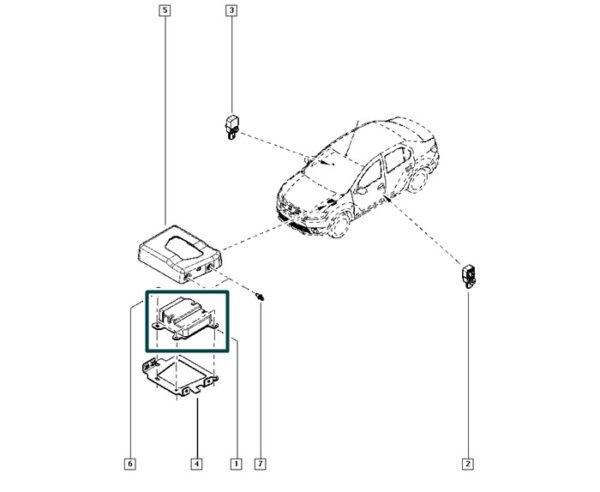 285584207r modulo airbag renault logan