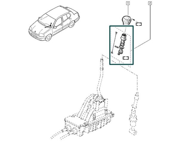 328940954r kit reparo alavanca de cambio renault clio symbol