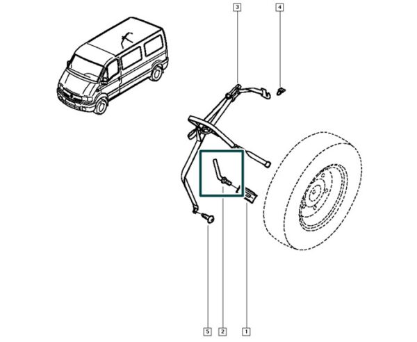 5000393065 parafuso de fixação estepe renault master trafic