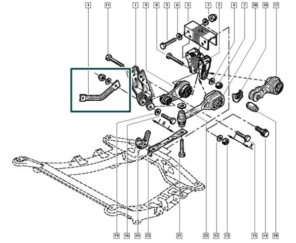 6001040446 suporte renault scenic