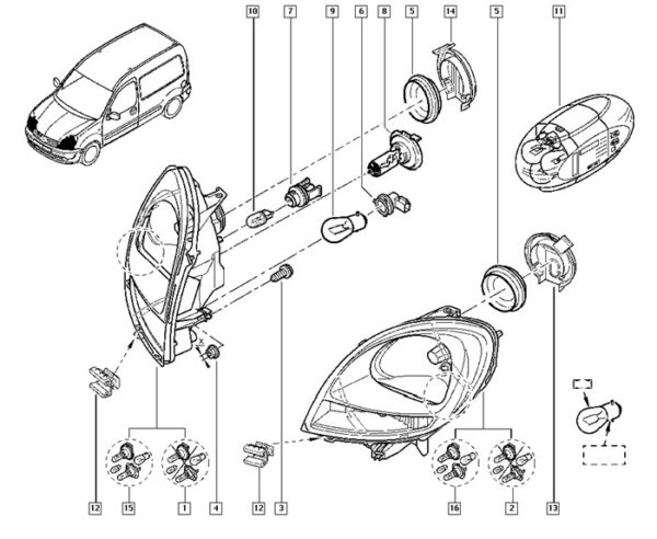 7701056375 borracha proteção lampada farol renault kangoo