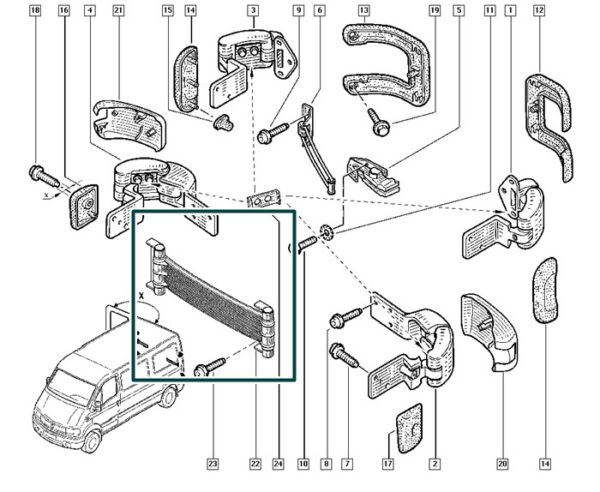 7701210041 limitador abertura de porta renault master