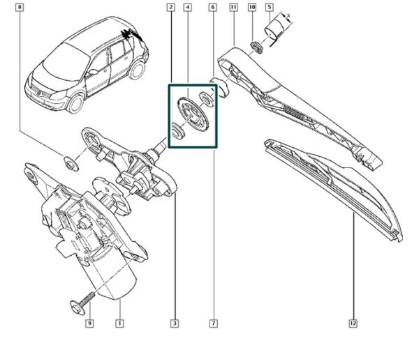 8200001919 calço motor do limpador renault scenic laguna espece