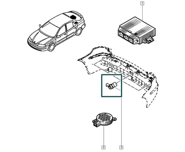 8200049263 sensor de estacionamento renault laguna