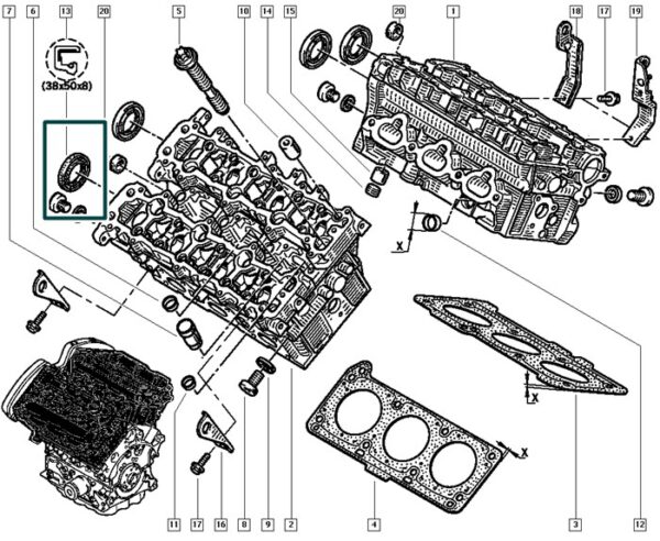 9609874280 retentor virabrequim renault espace