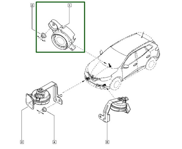 sirene do alarme renault megane fluence 256400001r