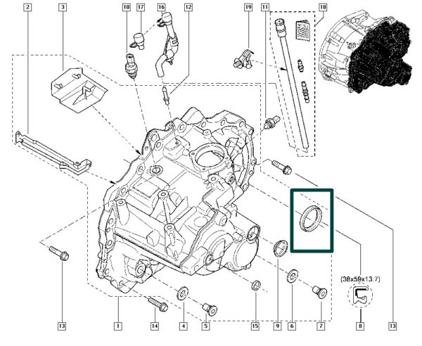 321028h500 anel de borracha com alma renault megane scenic