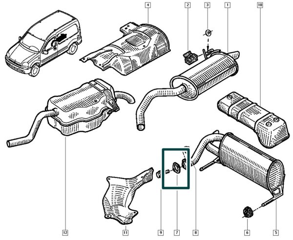 7700774367 junta inox escapamento renault clio kangoo master scenic