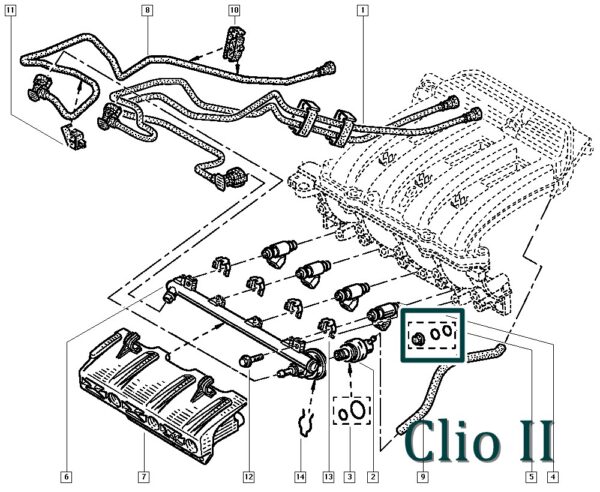 7701030449 kit reparação bico injetor renault clio